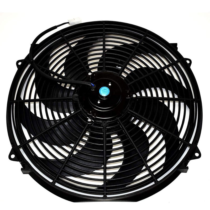 A-Team Performance Universal 16 in Electric Radiator Fan Assembly Kit - 12V, 16 in Diameter - 3.26 in Thickness - Push & Pull S-Blade Reversible Design & 3000 CFM High-Flow Electric Cooling Fan Kit - Image 2